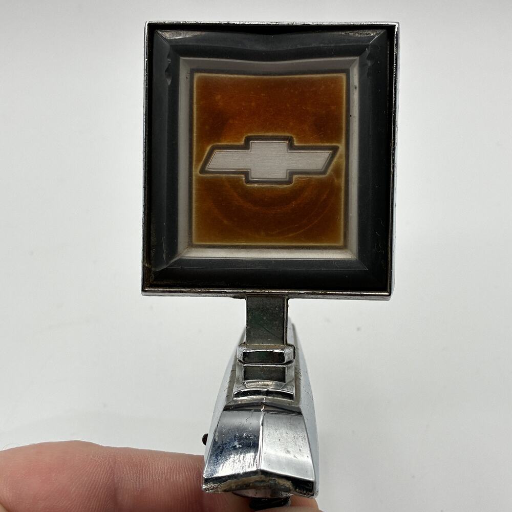 Vintage Chevrolet Hood Ornament Emblem Bowtie Truck Car 1970s 1980s Chrome